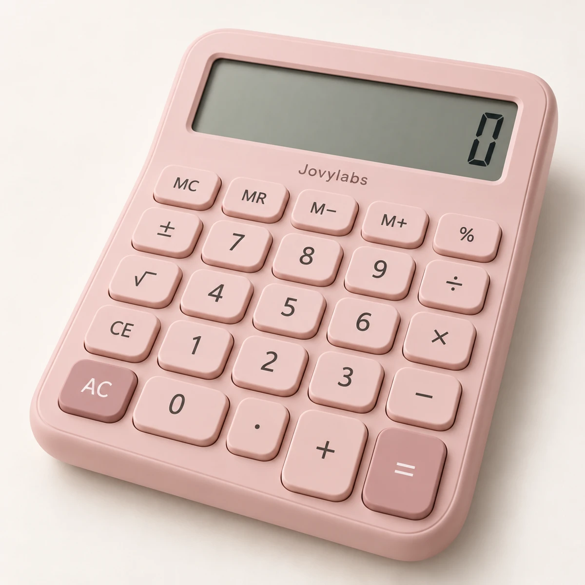 Petal Desktop Calculator in Petal pink